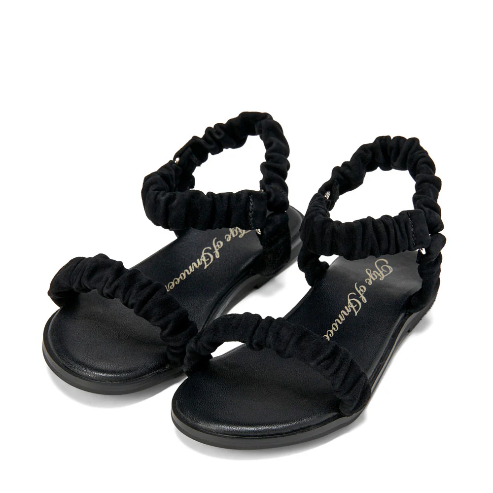 Kyle Suede Black Sandals - Image 2