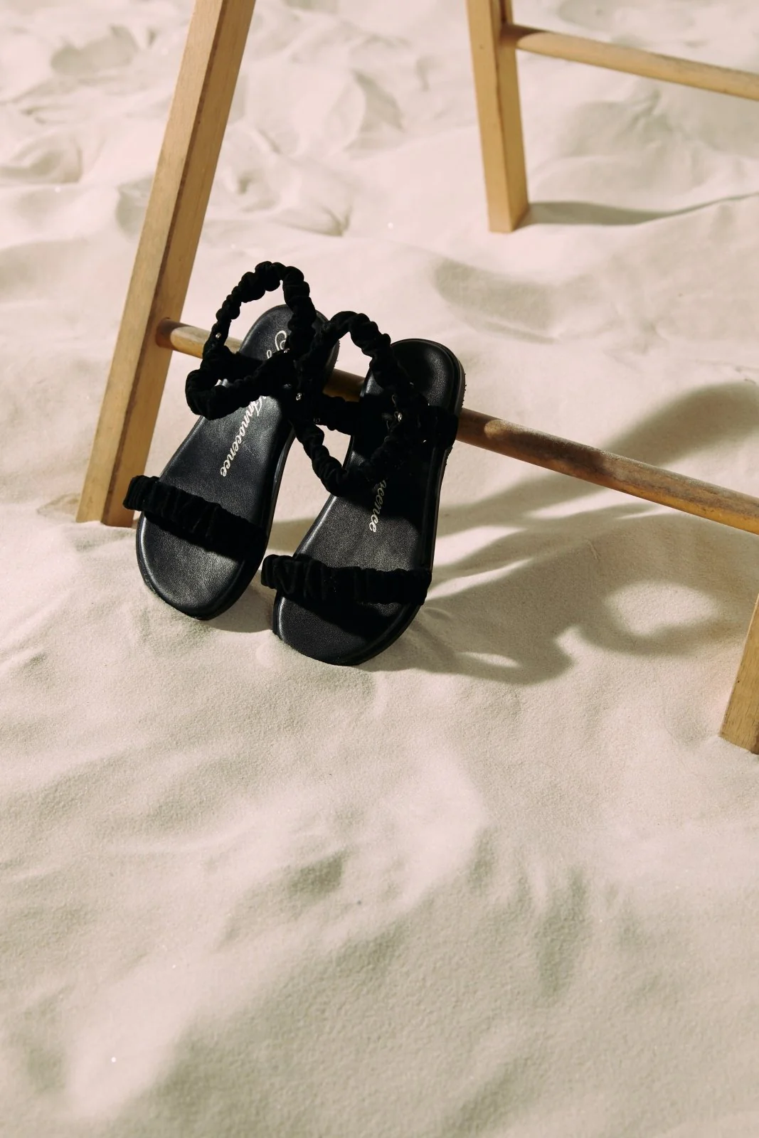 Kyle Suede Black Sandals - Image 4