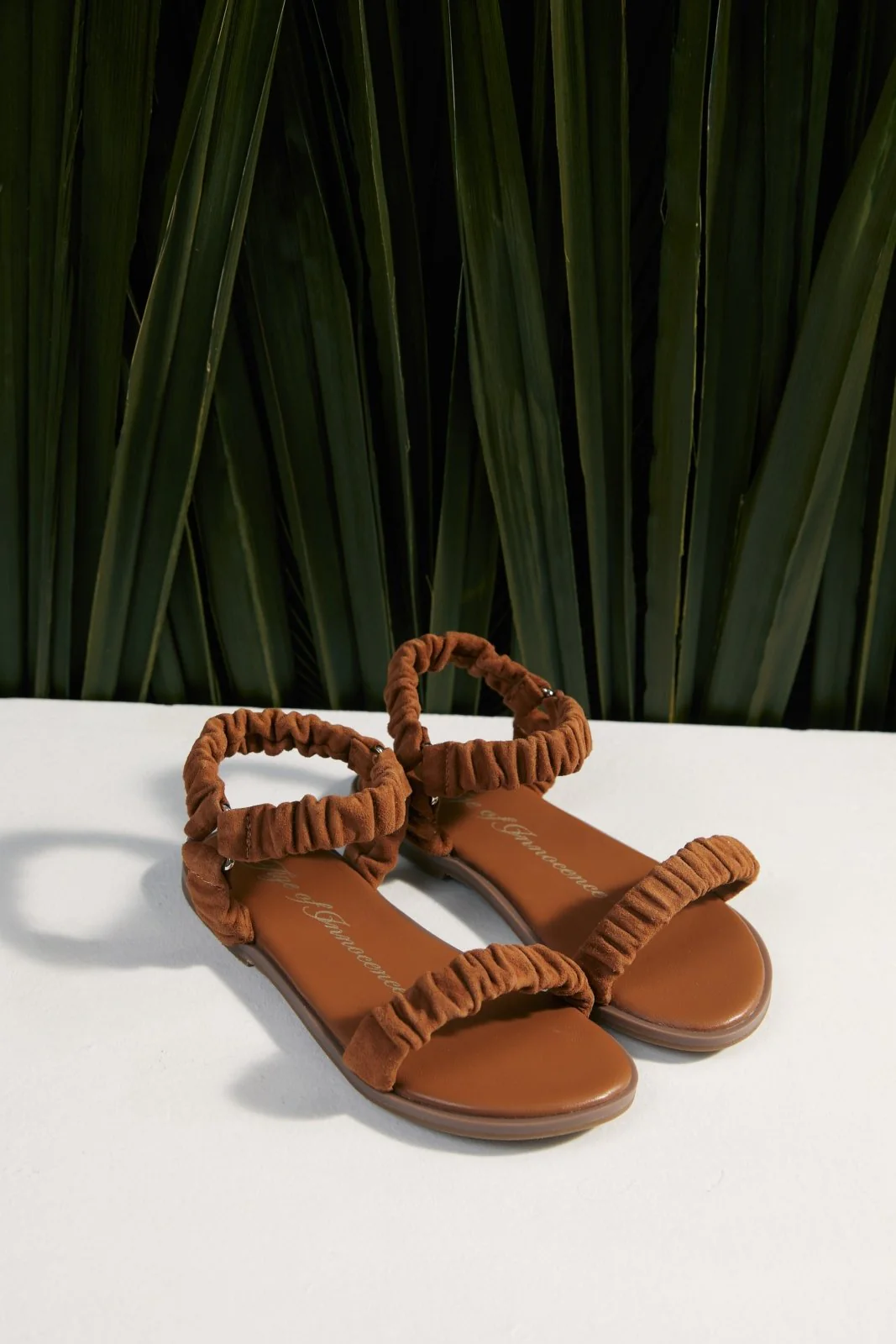 Kyle Suede Camel Sandals - Image 3