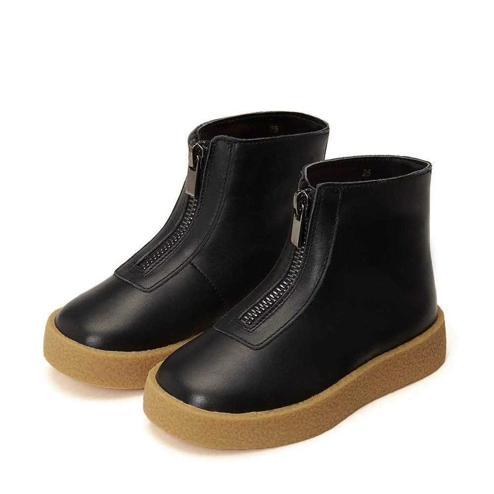 Leah Leather Black Boots - Image 2