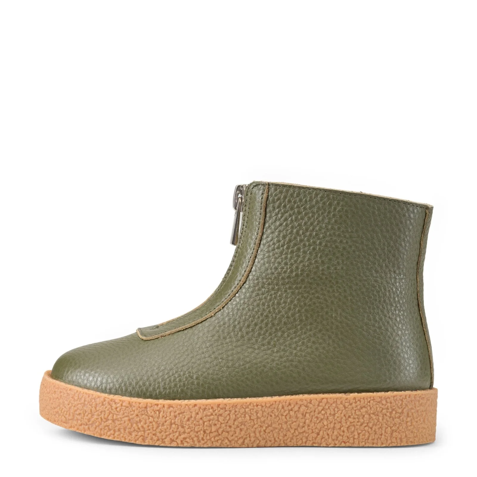 Leah Leather Khaki Boots
