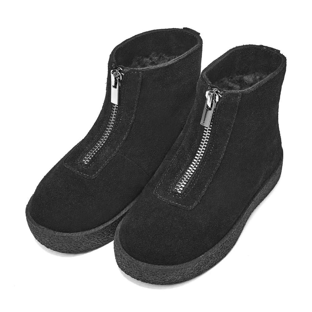 Leah Suede Black Boots - Image 2