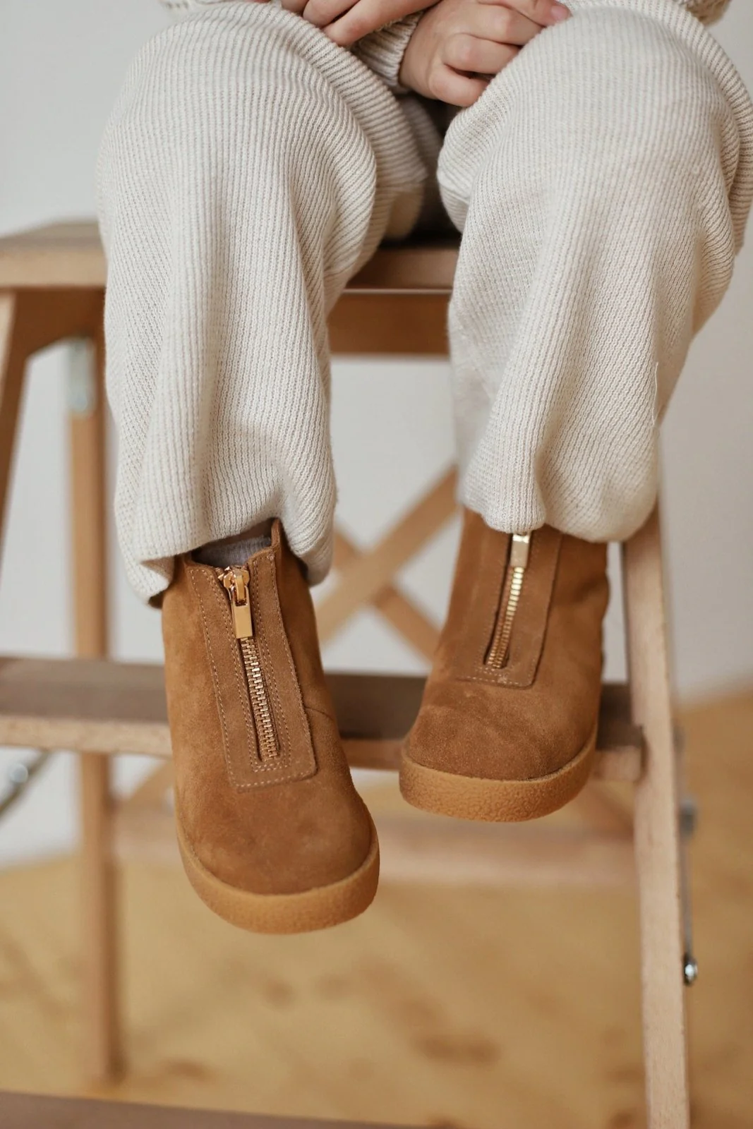 Leah Suede Camel Boots - Image 3