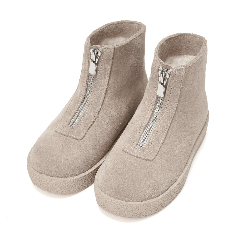Leah Suede Light Beige Boots - Image 2