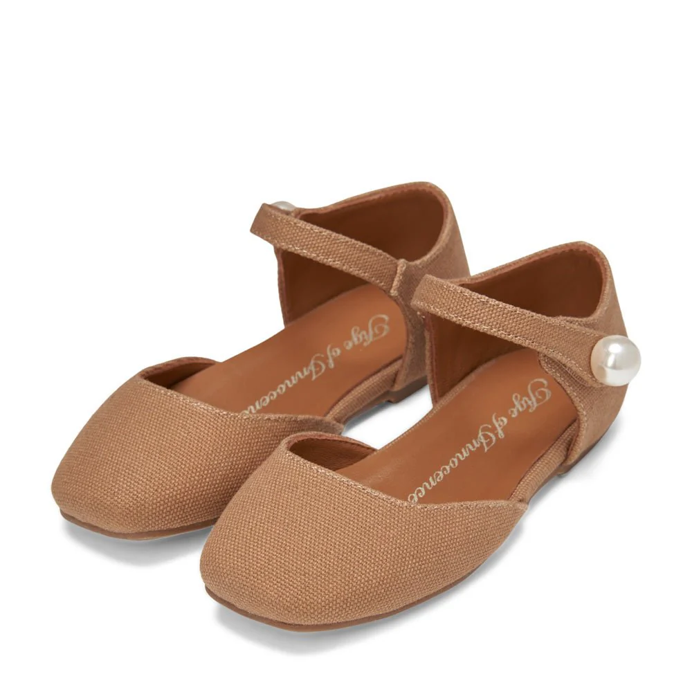 Libby Dark Beige Flats - Image 2