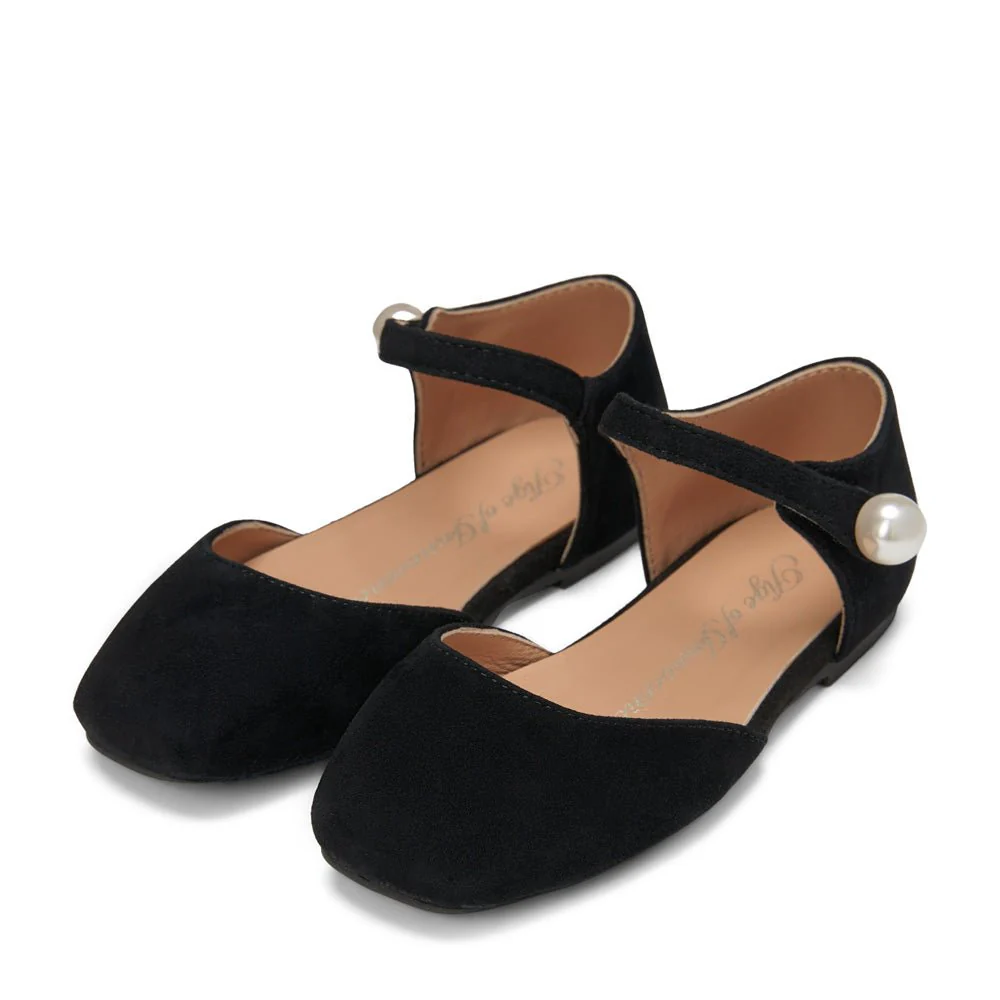 Libby Suede Black Flats - Image 2