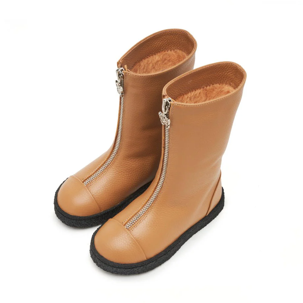 Lily High Beige Boots - Image 2