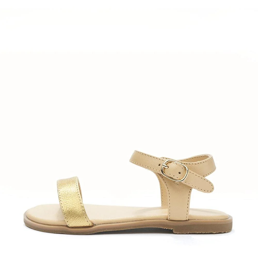 Lina Beige/Gold Sandals