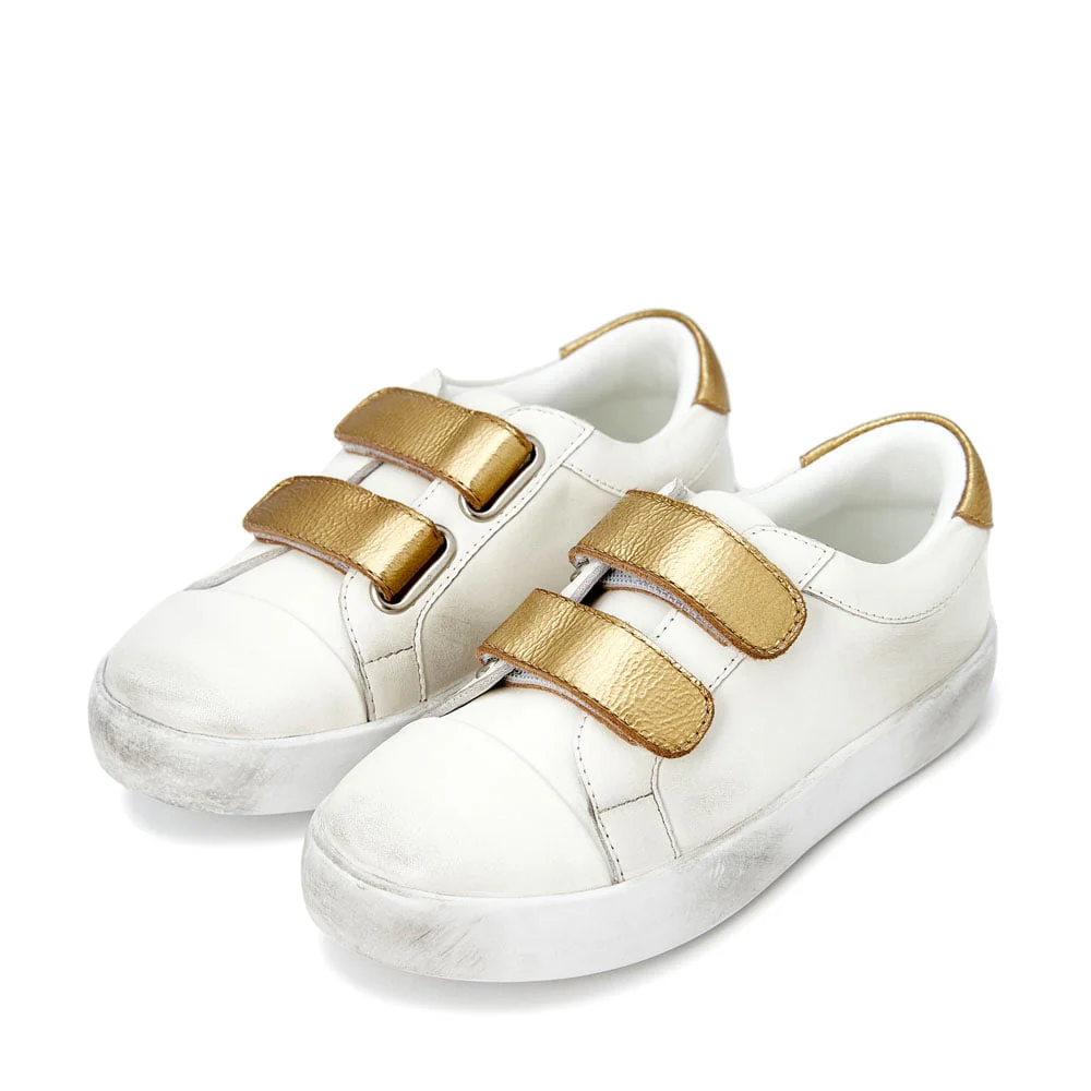 Maeve White/Gold Sneakers - Image 2
