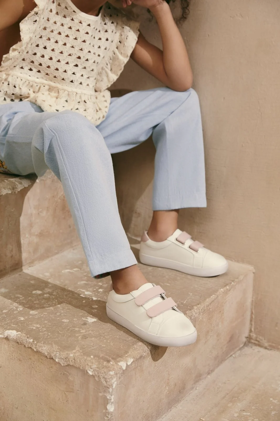 Maeve White/Pink Sneakers - Image 3
