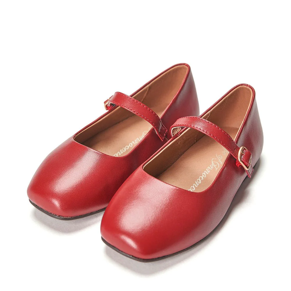 Mandy Burgundy Flats - Image 2
