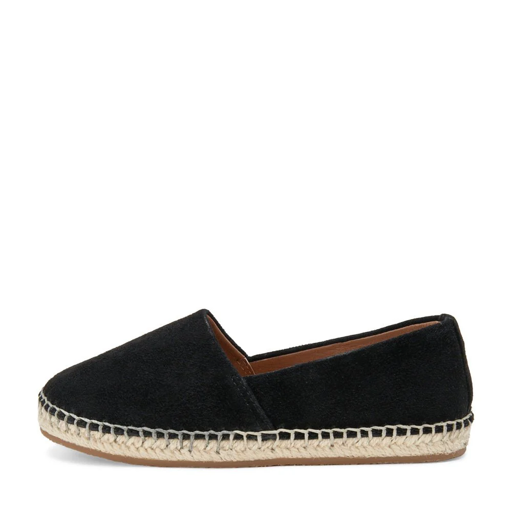 Marcus Suede Black Espadrilles