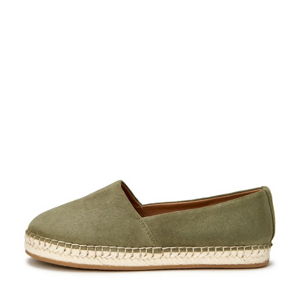 Marcus Suede Khaki Espadrilles
