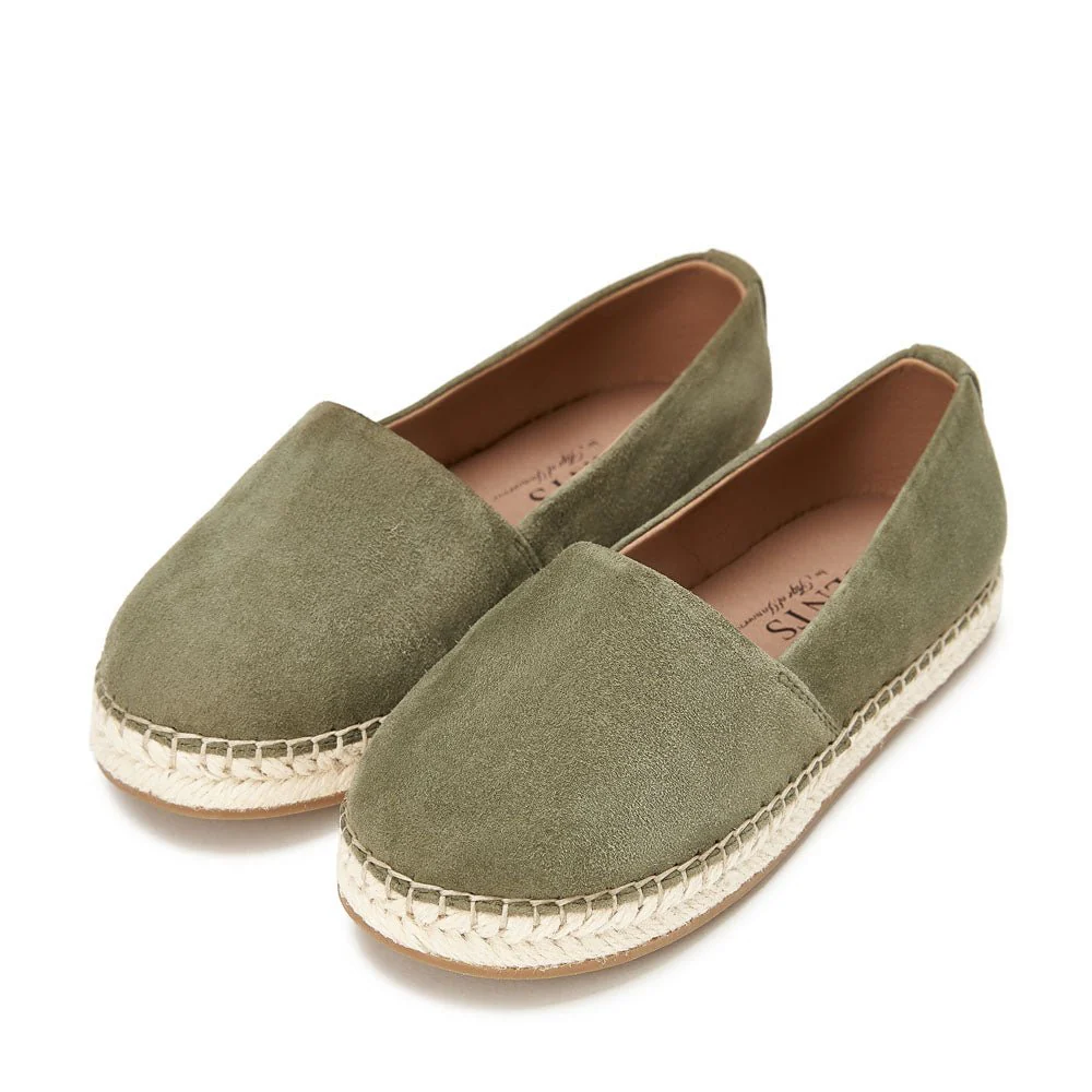 Marcus Suede Khaki Espadrilles - Image 2