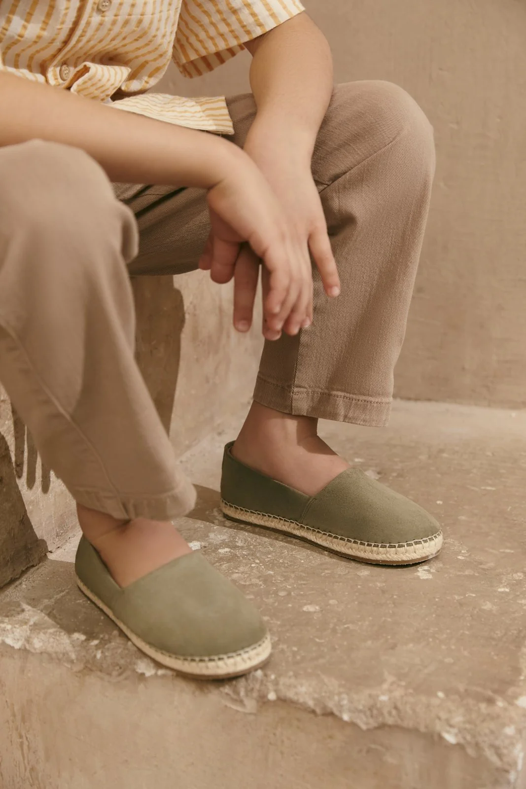 Marcus Suede Khaki Espadrilles - Image 4