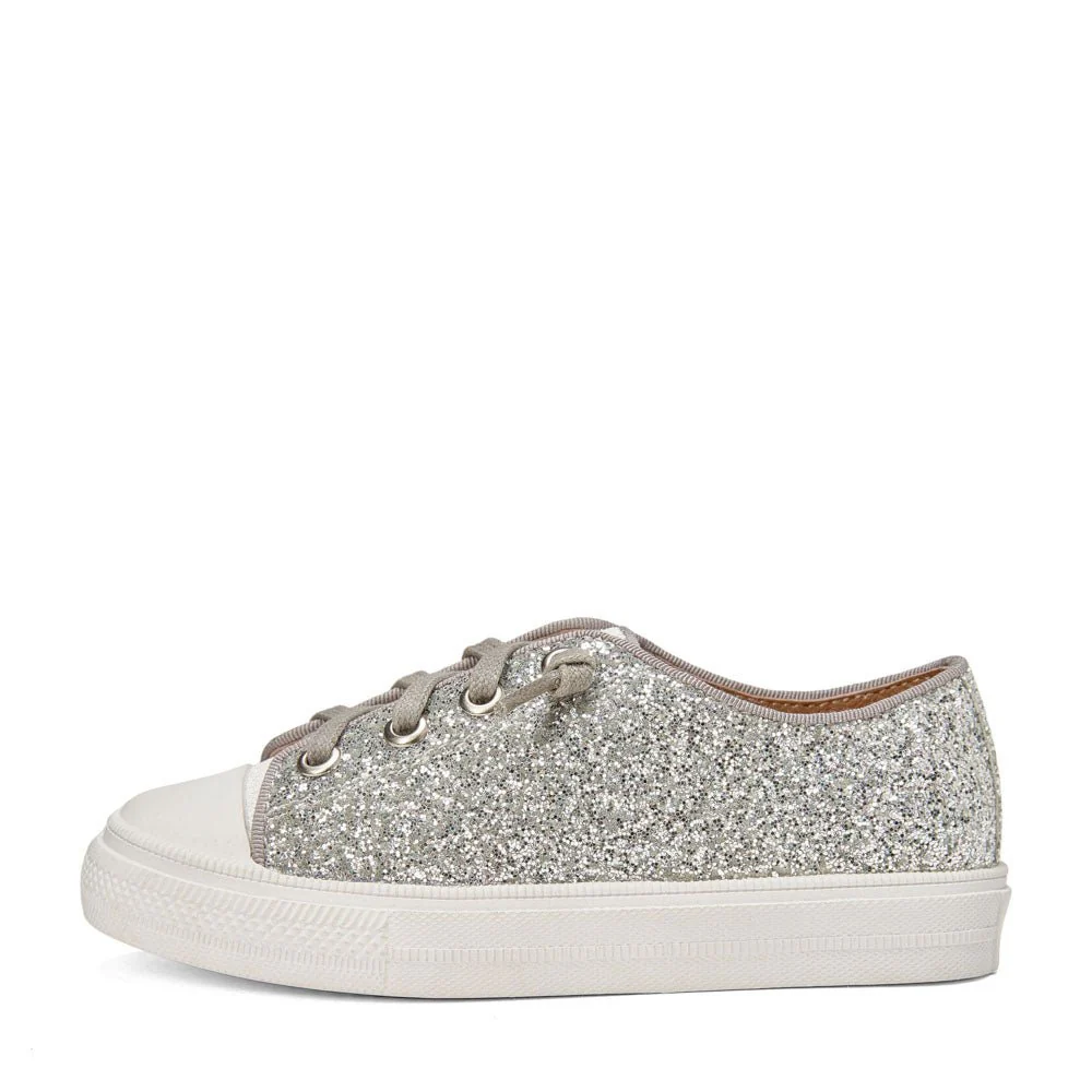 Marcy Silver/ White/ Gold Sneakers