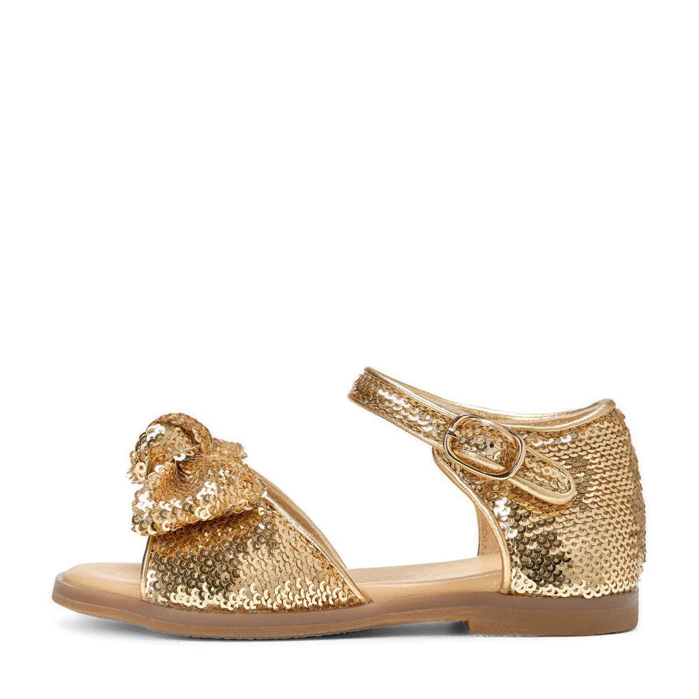 Margo Sequins Gold Sandals
