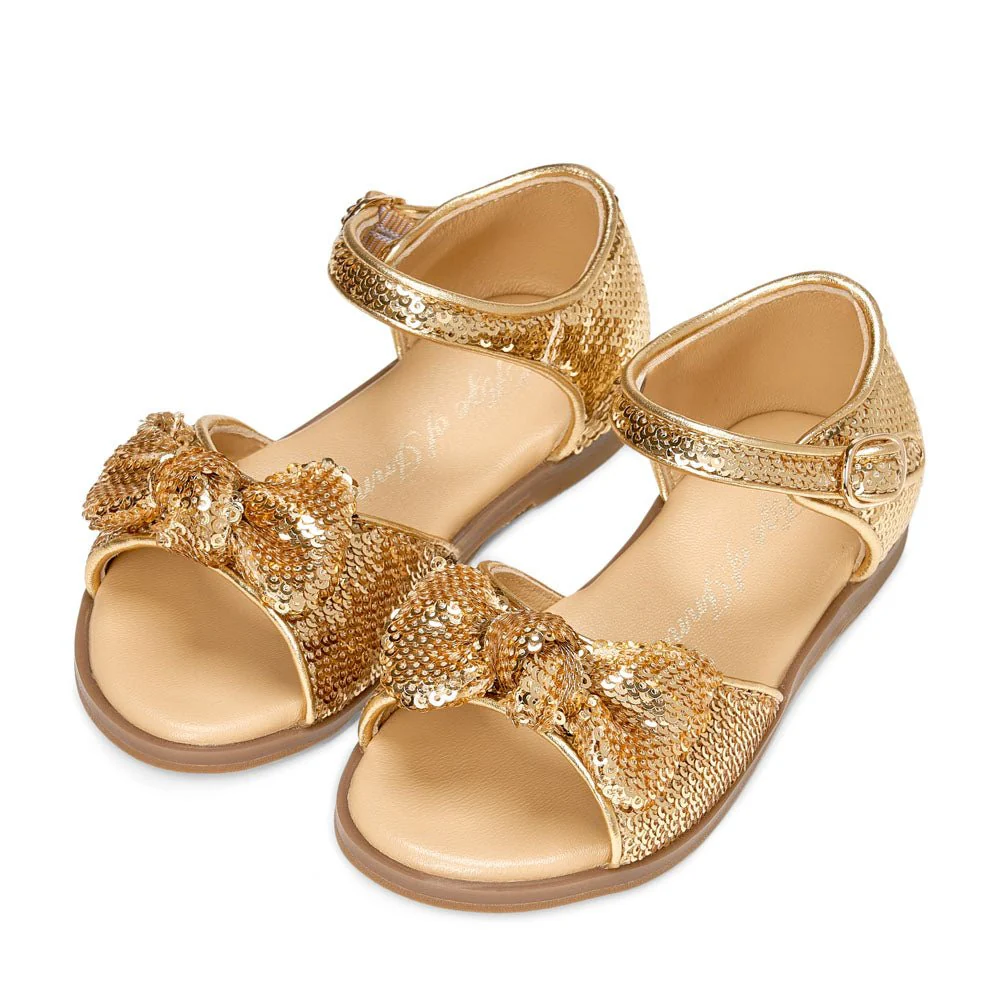 Margo Sequins Gold Sandals - Image 2