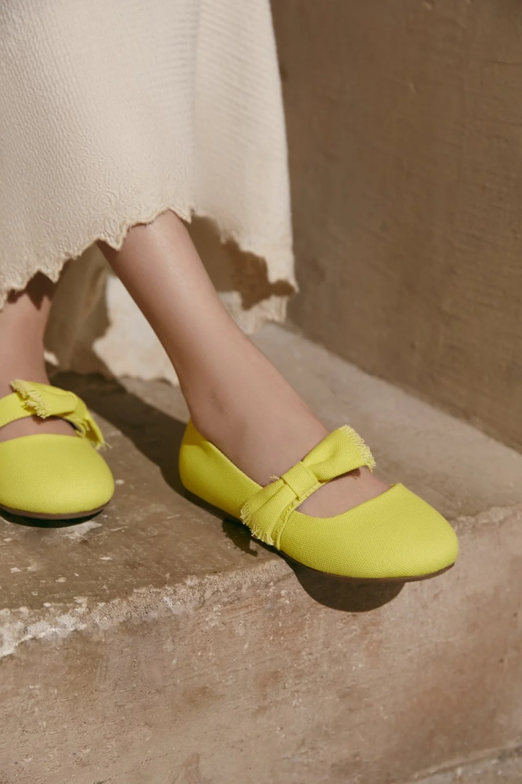 Mia Canvas Yellow Shoes - Image 4