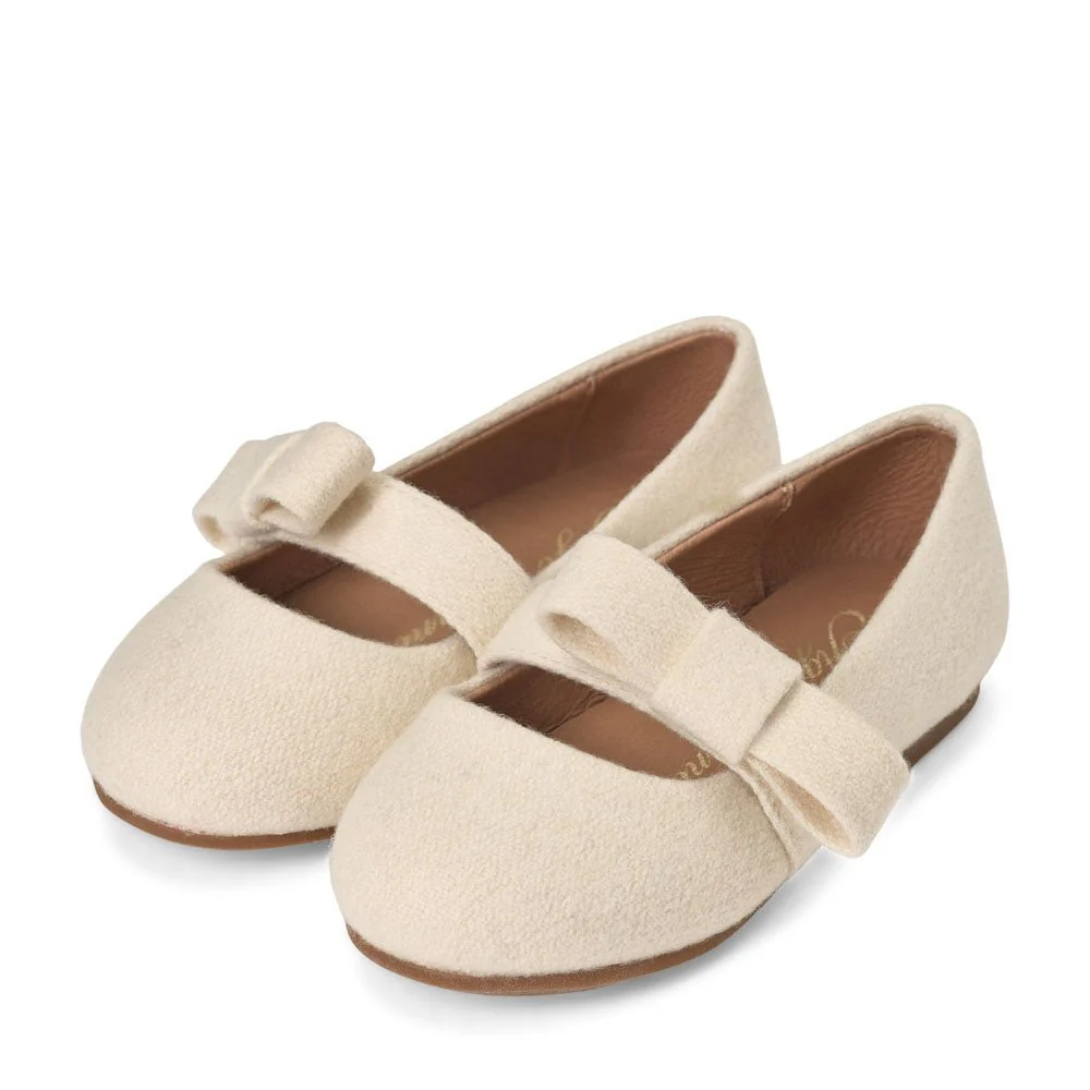 Mia Wool White Shoes - Image 2