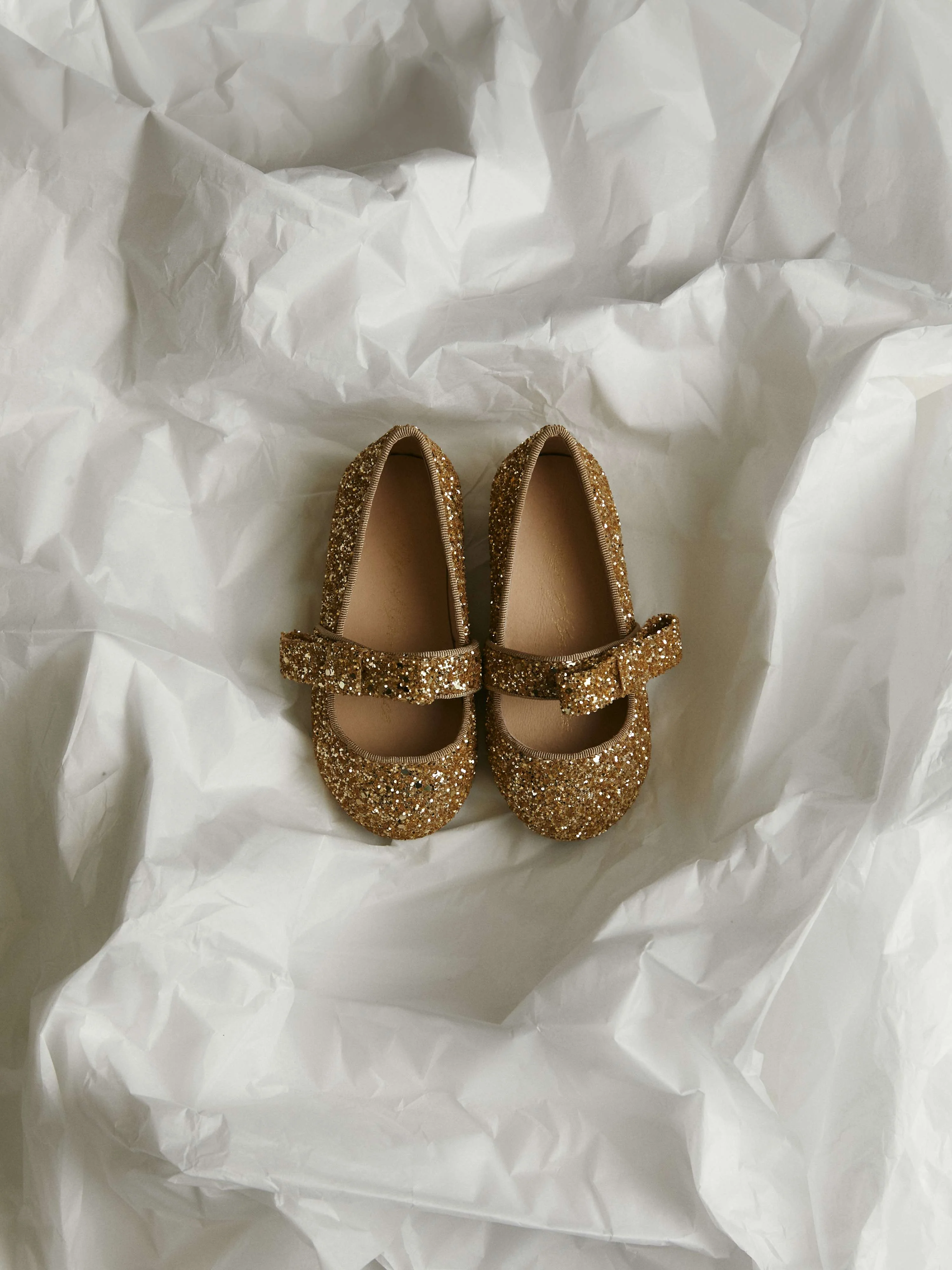 Mia Glitter Gold Shoes - Image 3