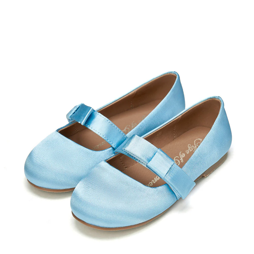 Mia Satin Blue Shoes - Image 2