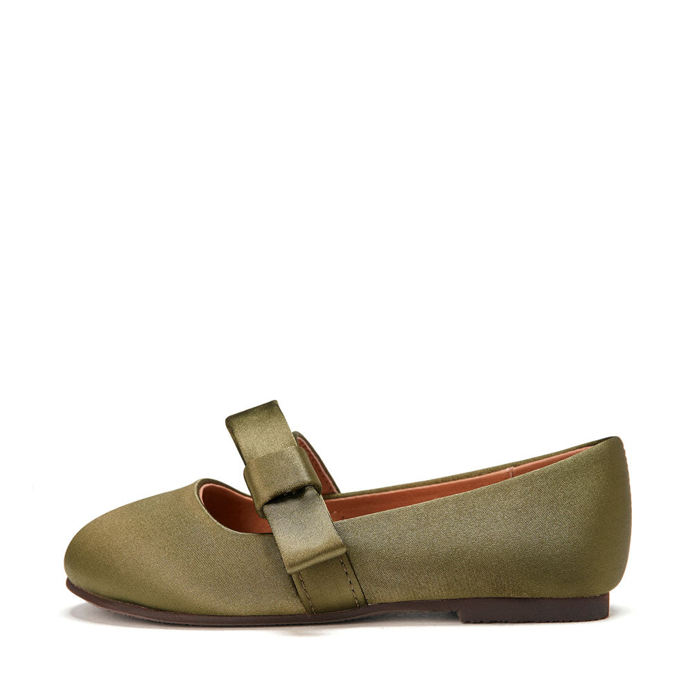 Mia Satin Khaki Shoes