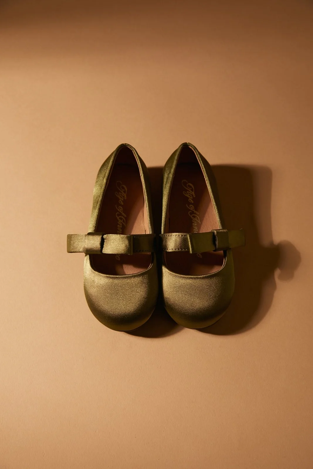 Mia Satin Khaki Shoes - Image 3