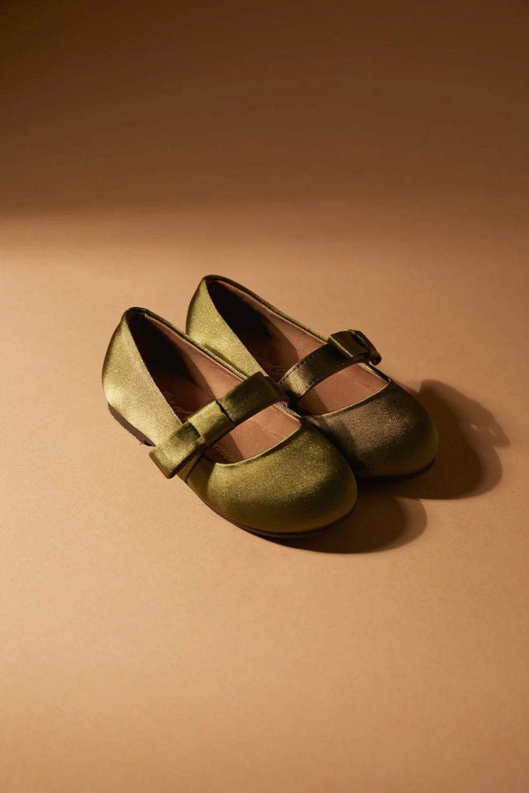 Mia Satin Khaki Shoes - Image 4