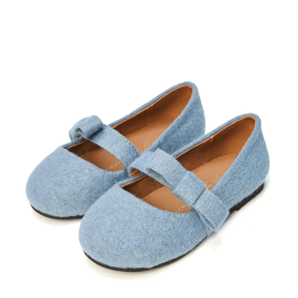 Mia Wool Blue Shoes - Image 2