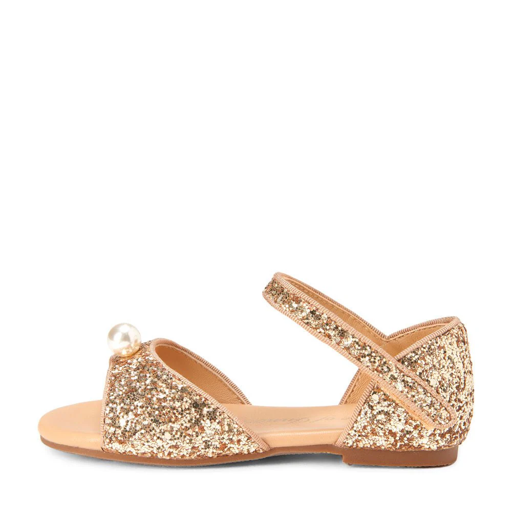 Mila Glitter Gold Sandals
