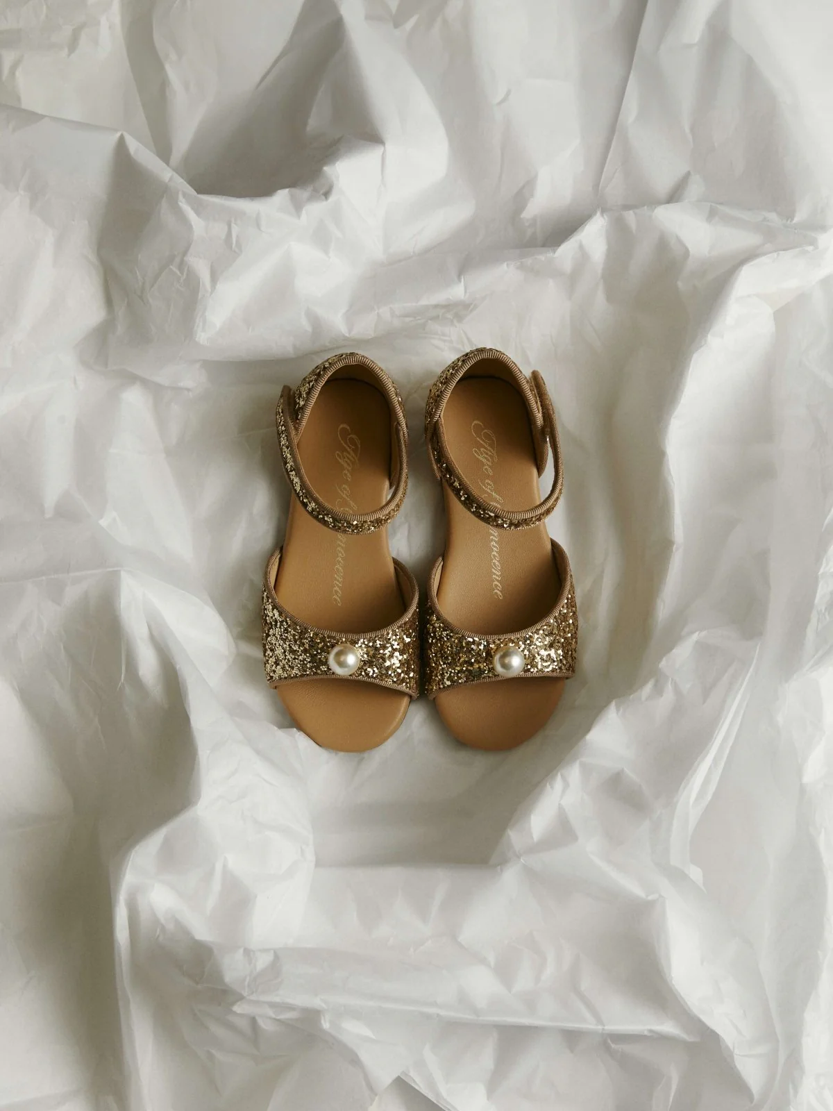 Mila Glitter Gold Sandals - Image 4