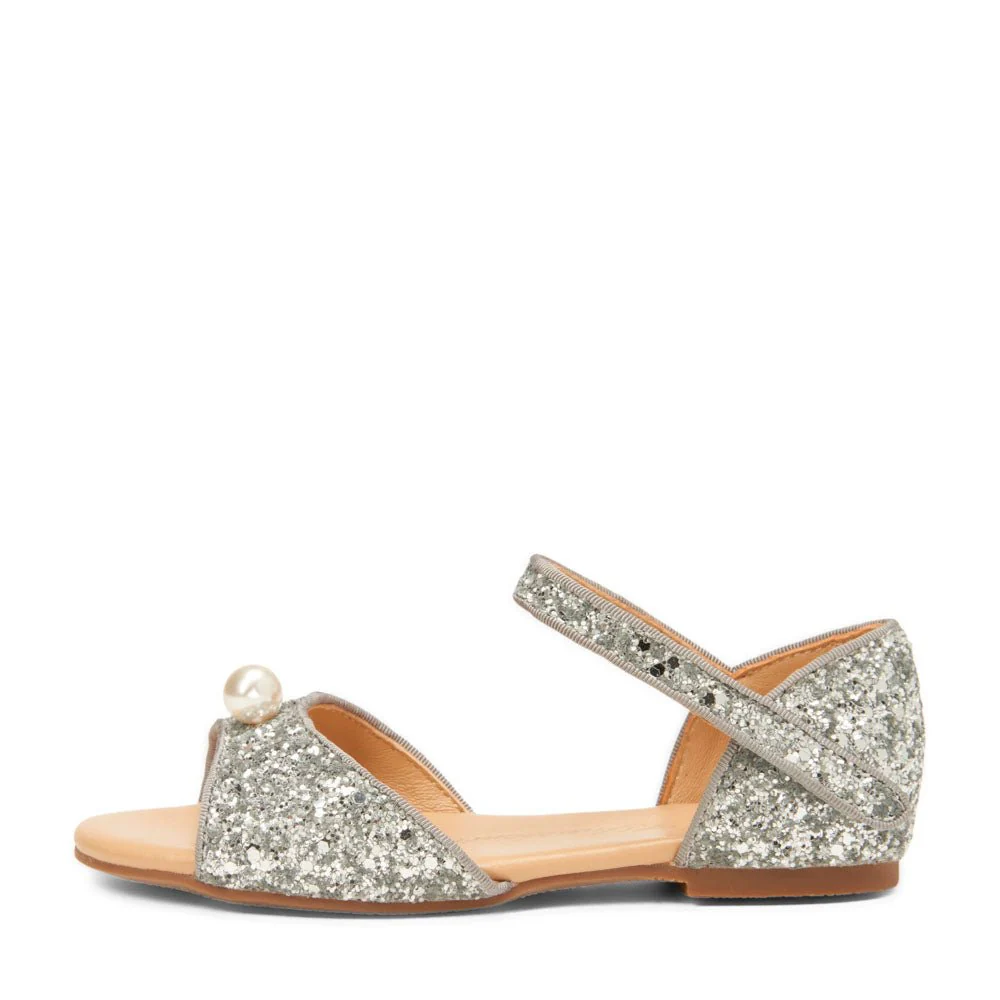 Mila Glitter Silver Sandals