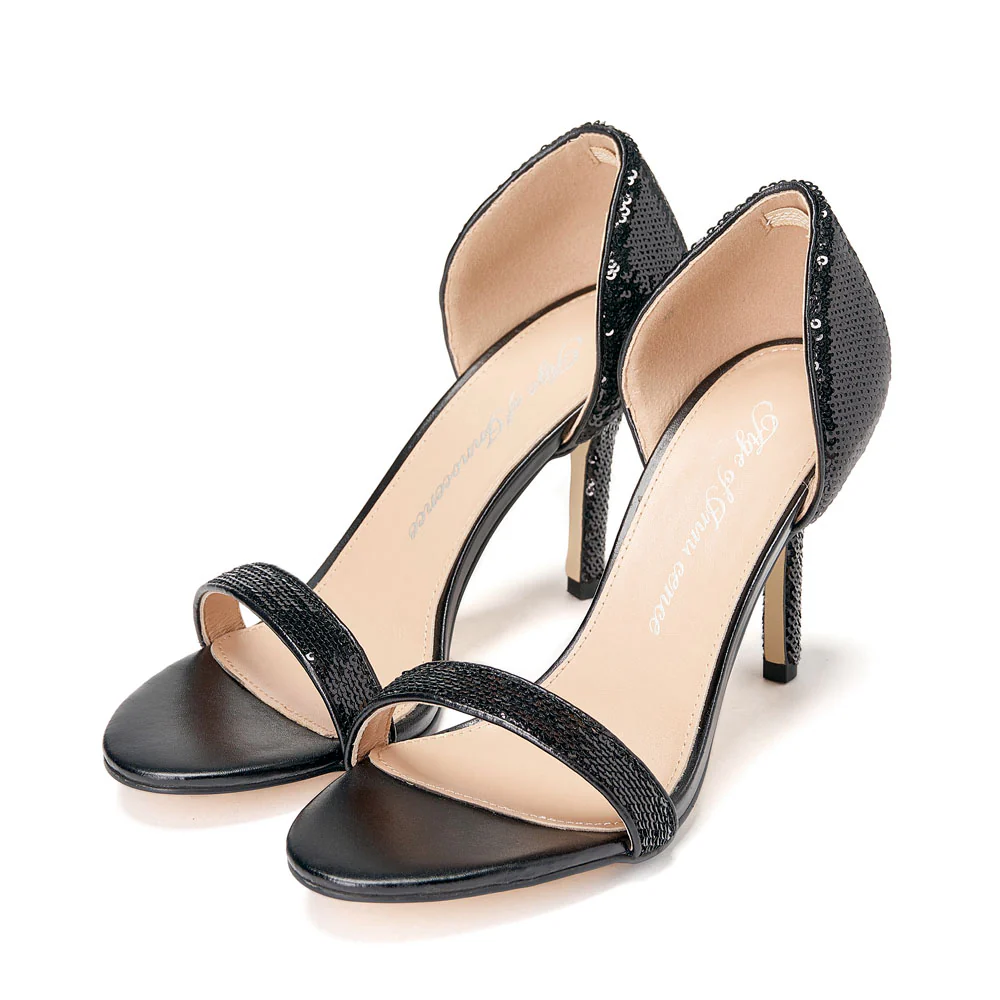 Mimi Sequins Black Pumps - Image 2