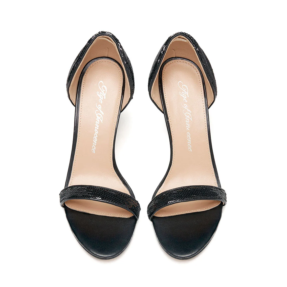 Mimi Sequins Black Pumps - Image 3