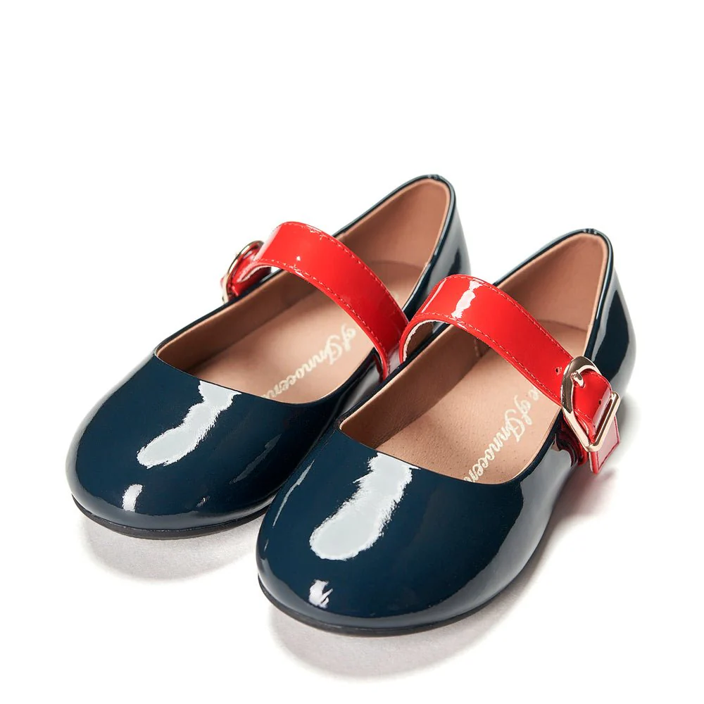 Mindy Navy/Red Flats - Image 2