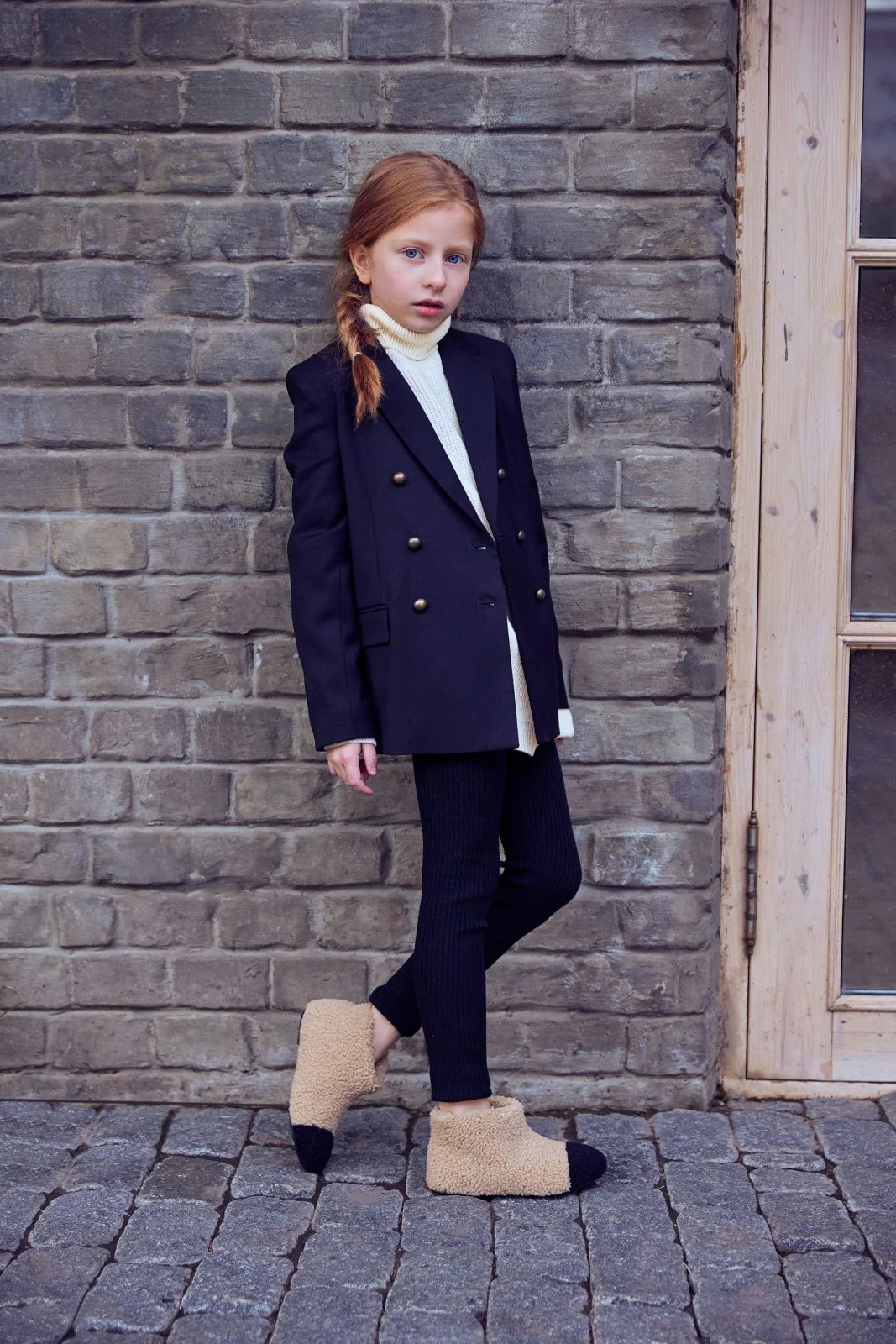 Molly Beige/Black Boots - Image 4