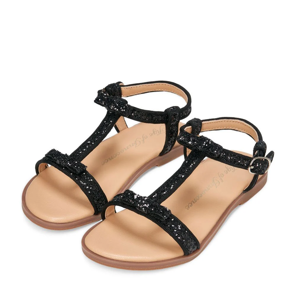 Nell Black Sandals - Image 2