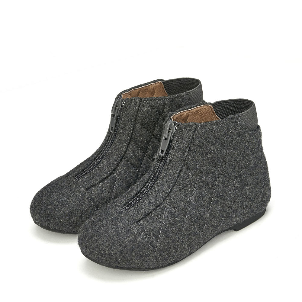Nicole Wool Dark Grey Boots - Image 2