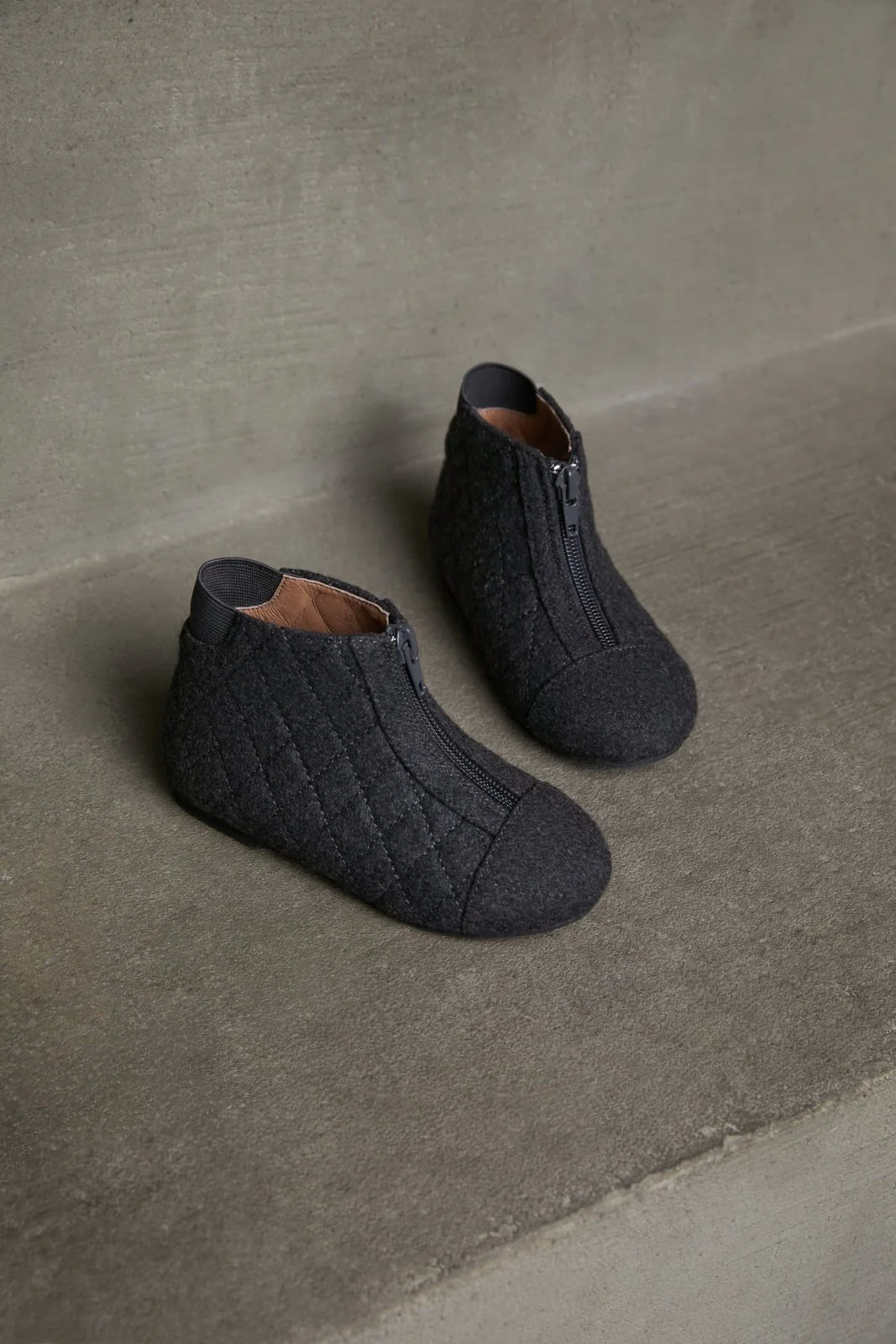 Nicole Wool Dark Grey Boots - Image 3