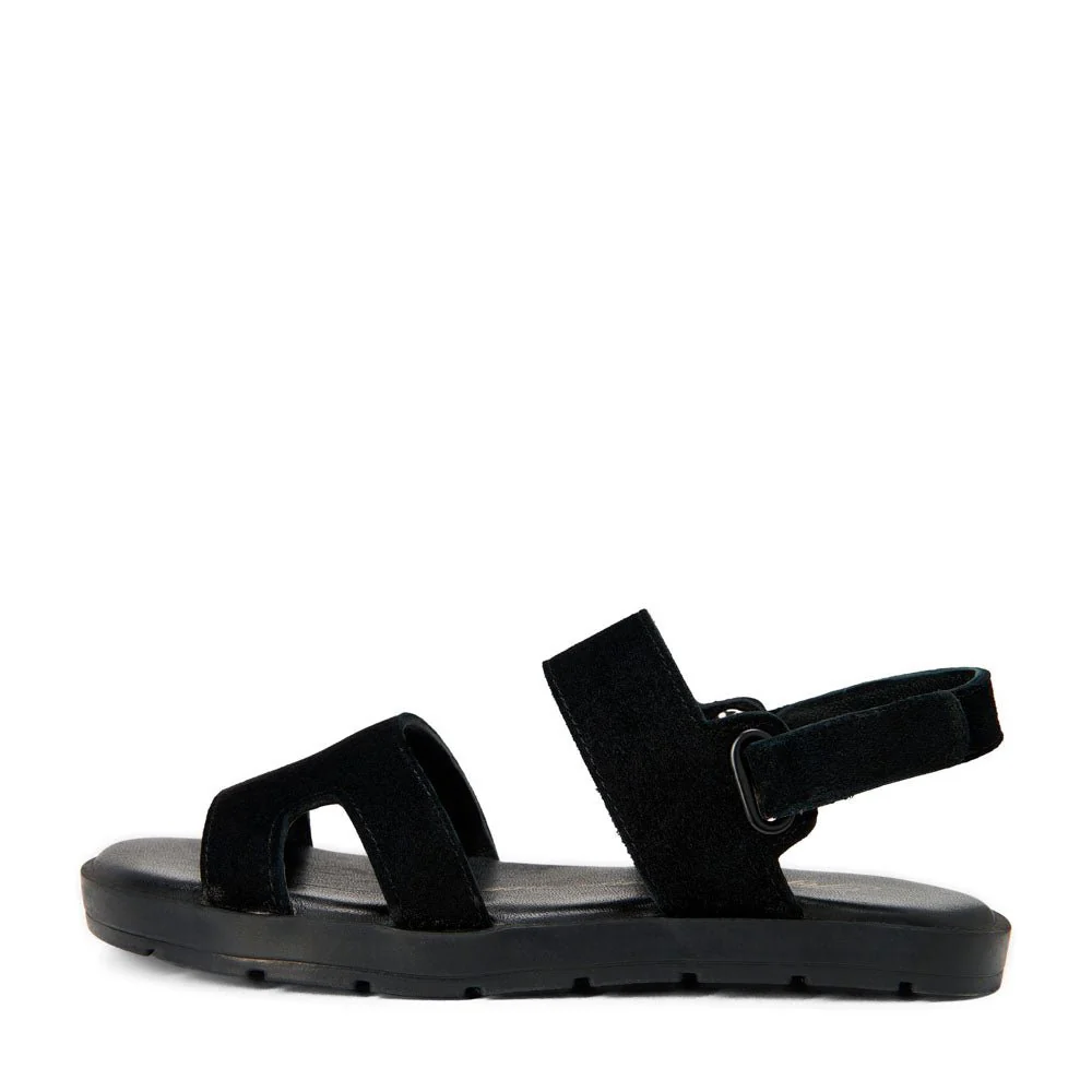 Noa Suede Black Sandals