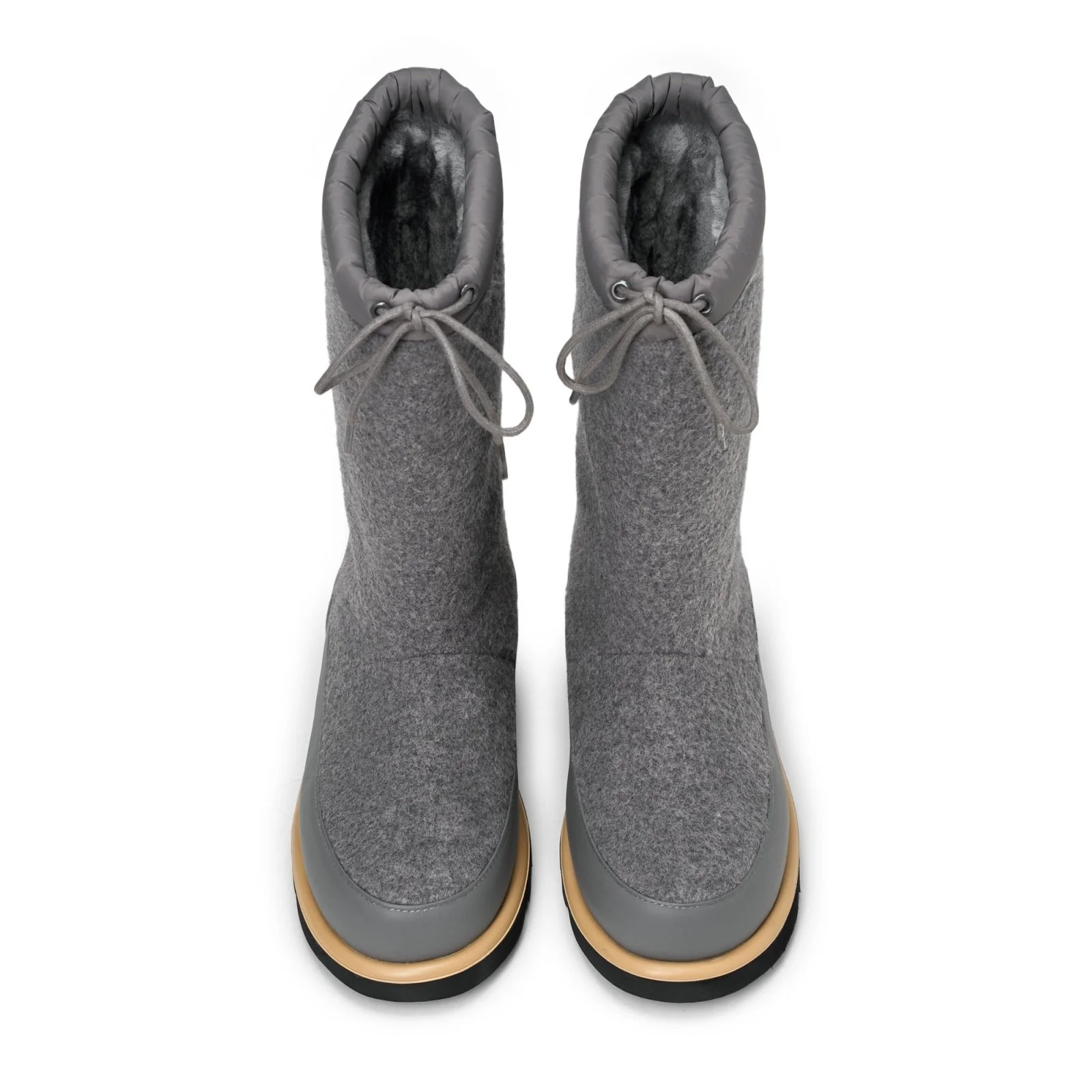 Nua Wool Grey Boots - Image 3