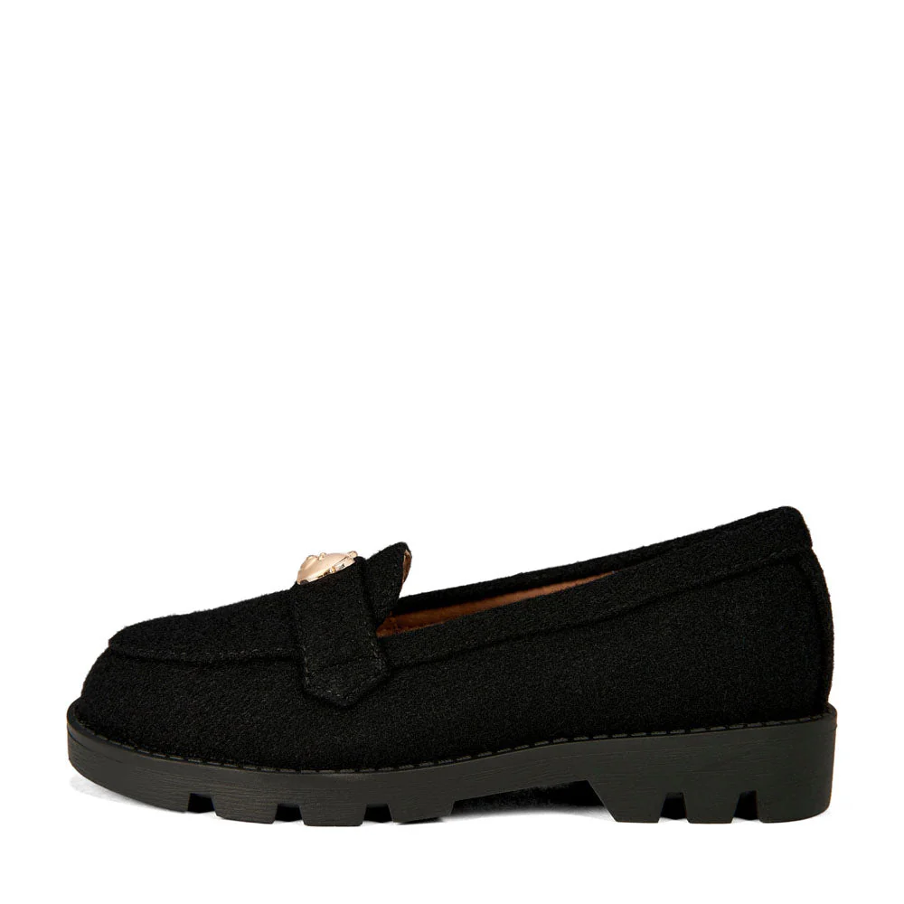 Parker Wool Black Loafers