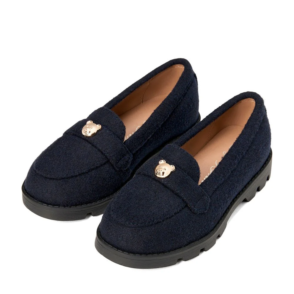 Parker Wool Navy Loafers - Image 2