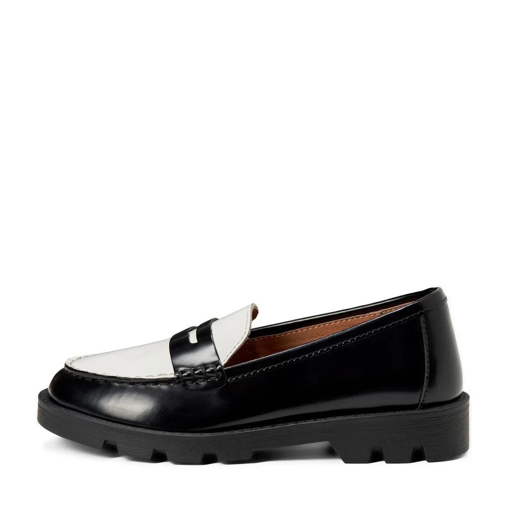 Paula Black /White /Black Loafers
