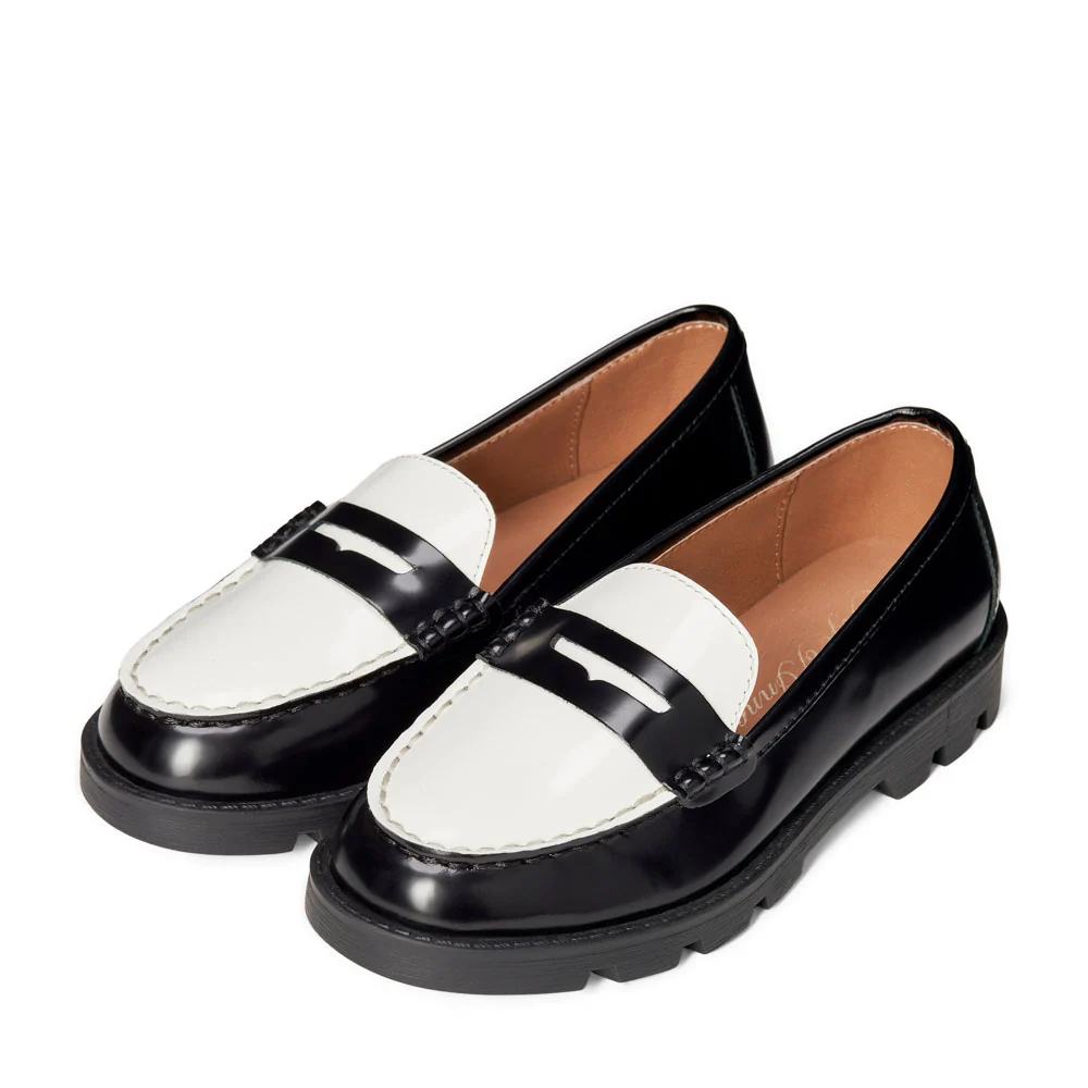 Paula Black /White /Black Loafers - Image 2