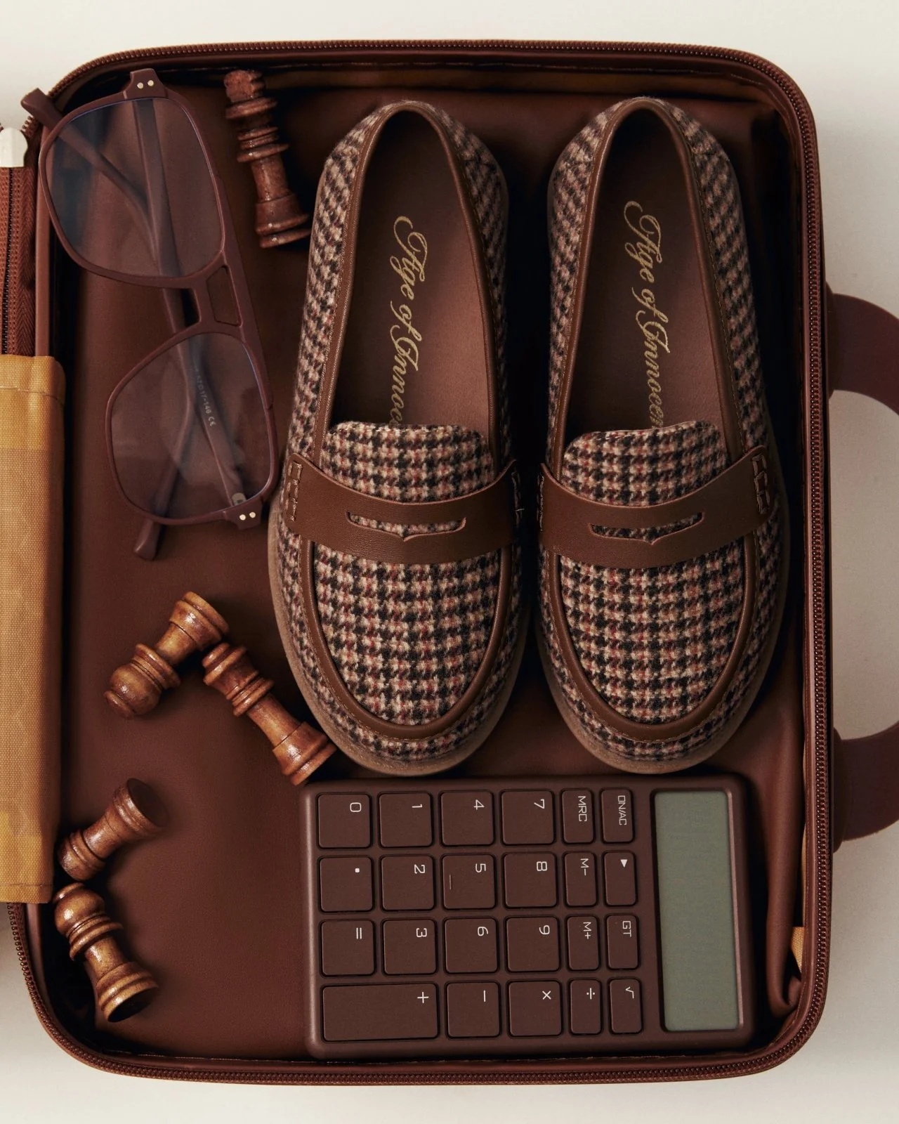 Paula Plaid Brown Loafers - Image 4