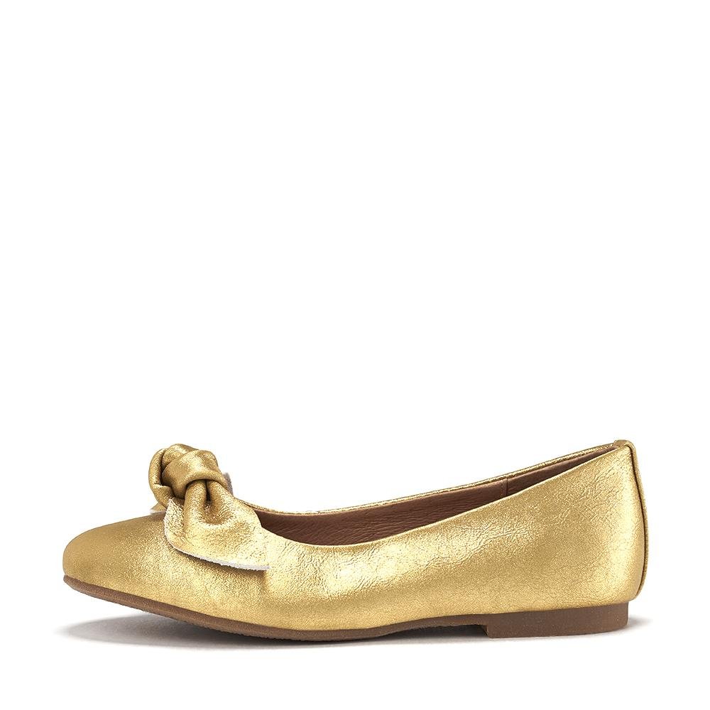 Poppy Leather Gold Flats