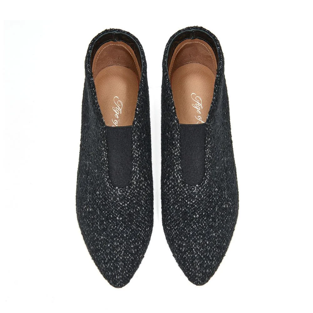 Pris Tweed Black Boots - Image 3