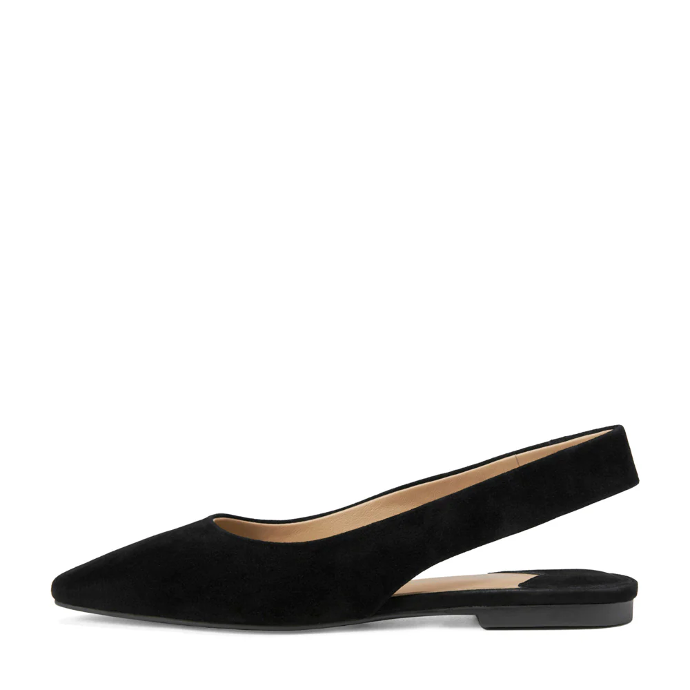 Remi Suede Black Flats